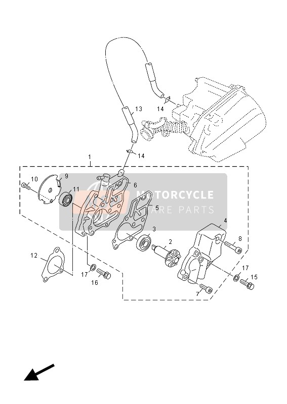 Yamaha YN50F 2012 WASSERPUMPE für ein 2012 Yamaha YN50F